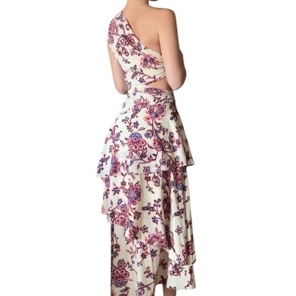 A.L.C. Yolanda Maxi Cream Dress Asymmetrical Size XS - Picture 8 of 13